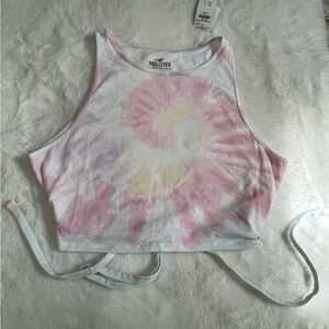 Hollister Women's Pastel Tie-Dye Tank Top